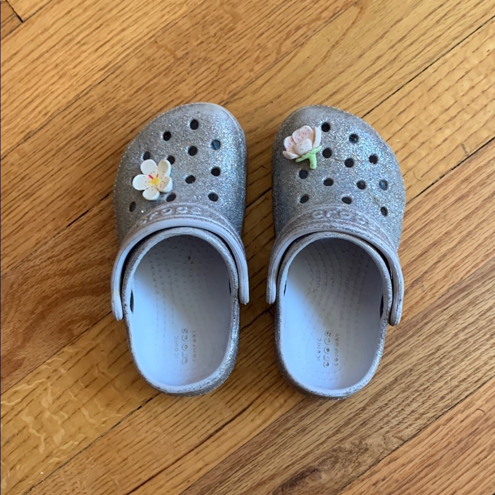 Crocs Kids Silver Clogs